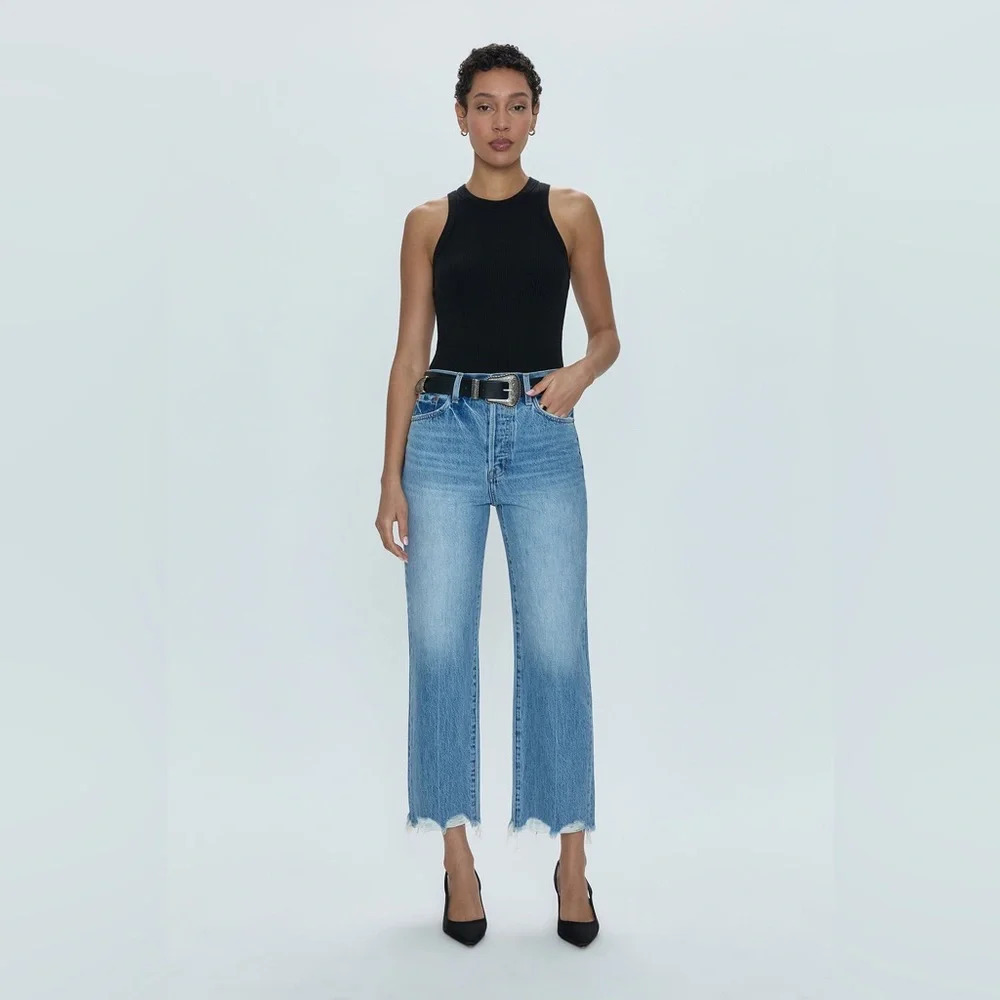 Pistola High Rise Straight Flare Blue Jeans‎ - Era vintage in blue size 30